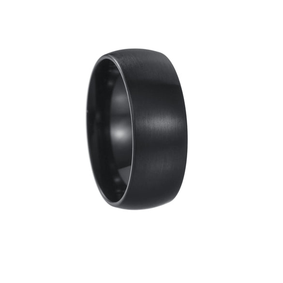 Minimalist Geometric Brushed Stainless Steel Ring With Electroplating Treatment