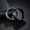 Minimalist Geometric Brushed Stainless Steel Ring With Electroplating Treatment