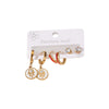 Minimalist Geometric Circle Titanium Steel Electroplated Earrings For Women