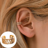 Minimalist Geometric Clipon Earrings Copper Metal Bee Snakeshaped Ear Cuffs Diamond Design
