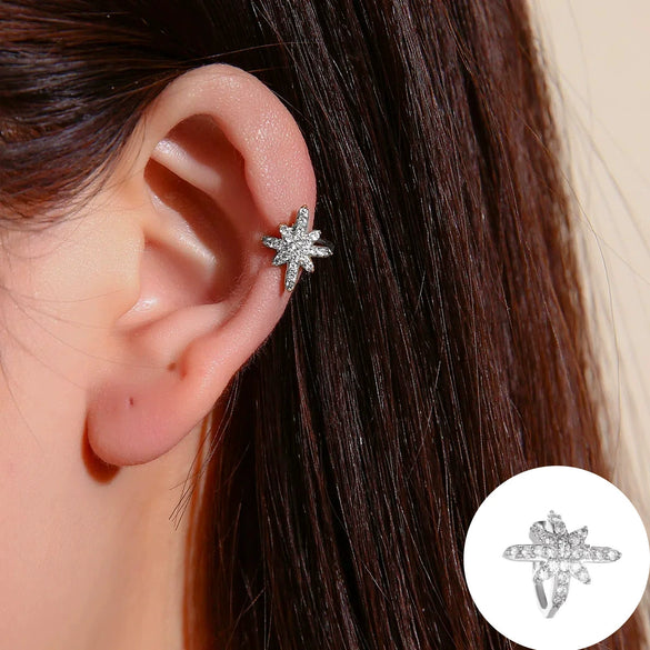 Minimalist Geometric Clipon Earrings Copper Metal Bee Snakeshaped Ear Cuffs Diamond Design