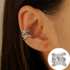 Minimalist Geometric Clipon Earrings Copper Metal Bee Snakeshaped Ear Cuffs Diamond Design
