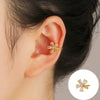 Minimalist Geometric Clipon Earrings Copper Metal Bee Snakeshaped Ear Cuffs Diamond Design