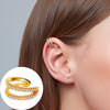 Minimalist Geometric Clipon Earrings Copper Metal Bee Snakeshaped Ear Cuffs Diamond Design