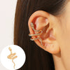 Minimalist Geometric Clipon Earrings Copper Metal Bee Snakeshaped Ear Cuffs Diamond Design