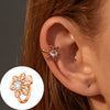 Minimalist Geometric Clipon Earrings Copper Metal Bee Snakeshaped Ear Cuffs Diamond Design