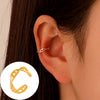 Minimalist Geometric Clipon Earrings Copper Metal Bee Snakeshaped Ear Cuffs Diamond Design