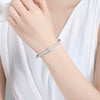 Minimalist Geometric Copper Bracelet With Microinlaid Zircon Accents For Women Fine Fashion Jewelry