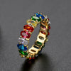 Minimalist Geometric Copper Electroplated Zircon Inlaid Women's Ring Wholesale Gift