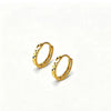Minimalist Geometric Cross Shaped Rhinestone Ear Cuffs And Small Hoop Earrings For Women Copper Electroplated Fashion Jewelry
