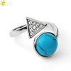 Minimalist Geometric Crystal Ring Adjustable Open Band Fashion Micro Inlaid Exquisite Unisex Jewelry