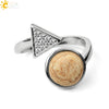 Minimalist Geometric Crystal Ring Adjustable Open Band Fashion Micro Inlaid Exquisite Unisex Jewelry