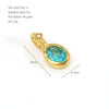 Minimalist Geometric December Birthstone Rhinestone Pendant In 316 Stainless Steel With Colorful Pearl Detail And Electroplated Finish