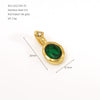 Minimalist Geometric December Birthstone Rhinestone Pendant In 316 Stainless Steel With Colorful Pearl Detail And Electroplated Finish