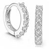 Minimalist Geometric Design Unisex S925 Sterling Silver Circle Earrings With Zircon And Diamond Treatment Fashion Jewelry