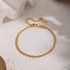 Minimalist Geometric Electroplated Stainless Steel Chain Necklace And Bracelet Set For Unisex