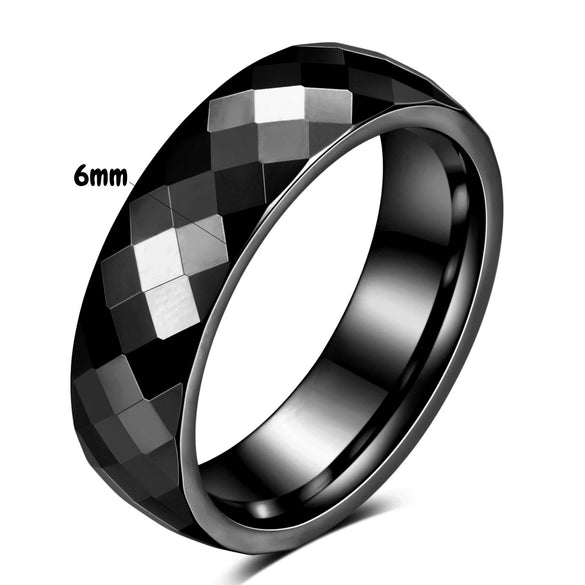 Minimalist Geometric Faceted Rhombus Tungsten Steel Ring With Electroplated Finish For Unisex Couple Style Wholesale