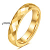 Minimalist Geometric Faceted Rhombus Tungsten Steel Ring With Electroplated Finish For Unisex Couple Style Wholesale