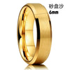 Minimalist Geometric Frosted Tungsten Steel Couple Rings With Double Beveled Edges And Electroplated Finish For Unisex Jewelry