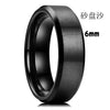 Minimalist Geometric Frosted Tungsten Steel Couple Rings With Double Beveled Edges And Electroplated Finish For Unisex Jewelry