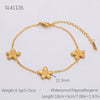 Minimalist Geometric Heartshaped Stainless Steel 18K Goldplated Bracelet Jewelry For Women