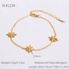 Minimalist Geometric Heartshaped Stainless Steel 18K Goldplated Bracelet Jewelry For Women