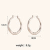 Minimalist Geometric Hollow Faceted Stainless Steel Gold Plated Earrings For Women