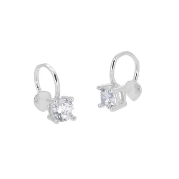 Minimalist Geometric Inlaid Zircon Women's Earrings