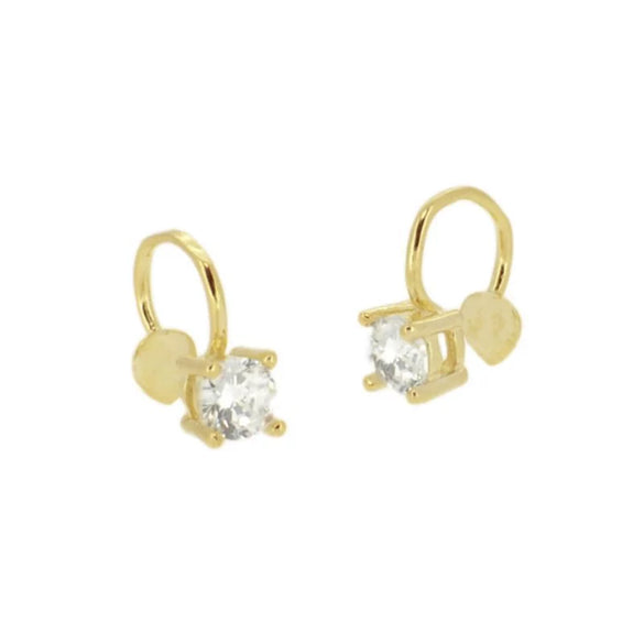 Minimalist Geometric Inlaid Zircon Women's Earrings