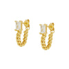 Minimalist Geometric Inlaid Zircon Women's Earrings