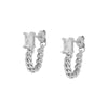 Minimalist Geometric Inlaid Zircon Women's Earrings