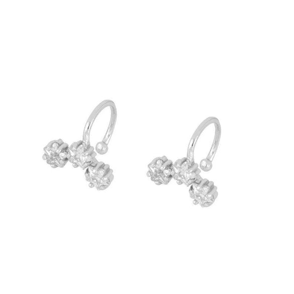 Minimalist Geometric Inlaid Zircon Women's Earrings