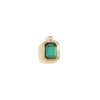 Minimalist Geometric Jewelry Accessories Stainless Steel 18K Gold Plated Square Glass Pendant For Women