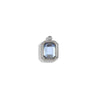 Minimalist Geometric Jewelry Accessories Stainless Steel 18K Gold Plated Square Glass Pendant For Women