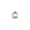 Minimalist Geometric Jewelry Accessories Stainless Steel 18K Gold Plated Square Glass Pendant For Women