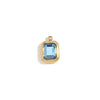 Minimalist Geometric Jewelry Accessories Stainless Steel 18K Gold Plated Square Glass Pendant For Women