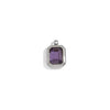 Minimalist Geometric Jewelry Accessories Stainless Steel 18K Gold Plated Square Glass Pendant For Women
