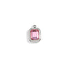 Minimalist Geometric Jewelry Accessories Stainless Steel 18K Gold Plated Square Glass Pendant For Women