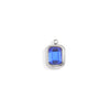Minimalist Geometric Jewelry Accessories Stainless Steel 18K Gold Plated Square Glass Pendant For Women