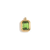 Minimalist Geometric Jewelry Accessories Stainless Steel 18K Gold Plated Square Glass Pendant For Women