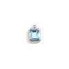 Minimalist Geometric Jewelry Accessories Stainless Steel 18K Gold Plated Square Glass Pendant For Women