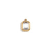 Minimalist Geometric Jewelry Accessories Stainless Steel 18K Gold Plated Square Glass Pendant For Women