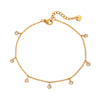 Minimalist Geometric 18K Gold Titanium Steel Women's Anklet