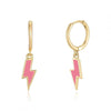 Minimalist Geometric Lightning Drop Earrings For Women With Silver Needle And Copper Electroplated Fashion Earrings