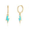Minimalist Geometric Lightning Drop Earrings For Women With Silver Needle And Copper Electroplated Fashion Earrings