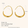 Minimalist Geometric Line Drop Earrings For Women Stainless Steel With 18K Gold Plated Finish Statement Contemporary Jewelry