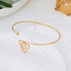 Minimalist Geometric Line Threaded Open Alloy Electroplated Bracelet Arm Ring Fashion Hand Accessory
