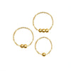 Minimalist Geometric Lucky Ball Tail Ring For Women Titanium Steel Electroplated Gold Finger Ring Jewelry