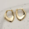 Minimalist Geometric Metal Earrings Fashionable All Match Distinctive Pendant Style For Women
