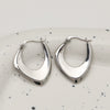 Minimalist Geometric Metal Earrings Fashionable All Match Distinctive Pendant Style For Women